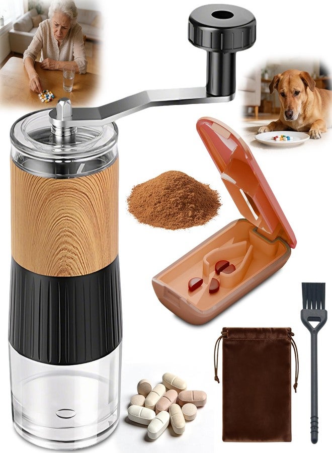 Xylira Small Portable Pill Crusher Grinder to Fine Powder for Elderly - Crushes Multiple Pills, Small and Large Medication and Vitamin Tablets - Great for Feeding Tube, Kids, Pets - Ideal for Travel - Image 1