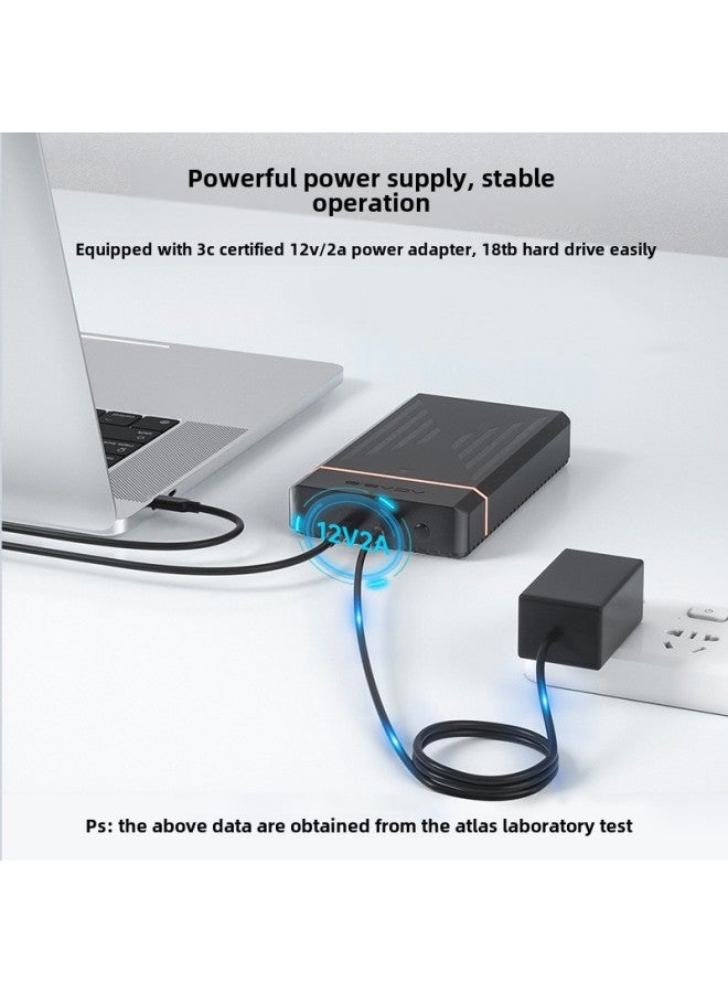 3.5 Inch Mobile Hard Disk Box Smart Protection USB3.0 Laptop 2.5 Inch SATA Hard Disk Box With Power Supply-Color:3.5 Inch Hard Disk Box - Image 3