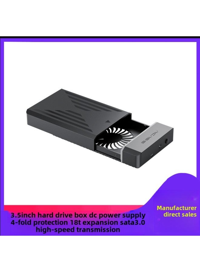 3.5 Inch Mobile Hard Disk Box Smart Protection USB3.0 Laptop 2.5 Inch SATA Hard Disk Box With Power Supply-Color:3.5 Inch Hard Disk Box - Image 2