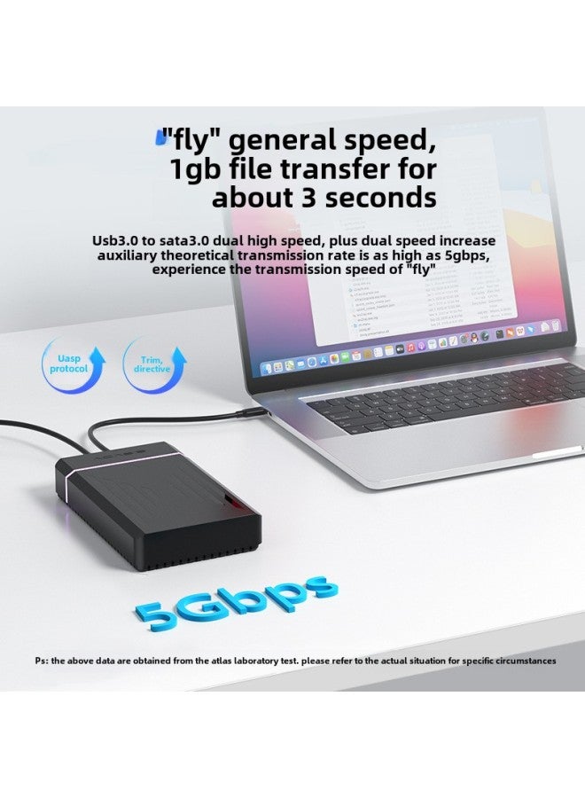 3.5 Inch Mobile Hard Disk Box Smart Protection USB3.0 Laptop 2.5 Inch SATA Hard Disk Box With Power Supply-Color:3.5 Inch Hard Disk Box - Image 4