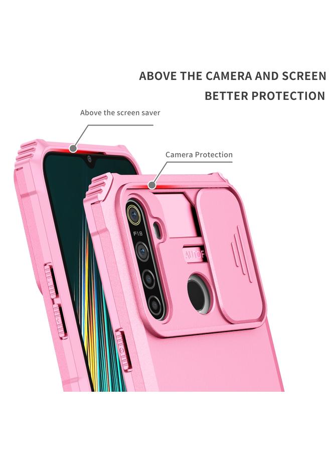 اس-توب جراب لهاتف OPPO Realme 5 / 5i / C3 مع حامل مجسم وغطاء منزلق - Image 3