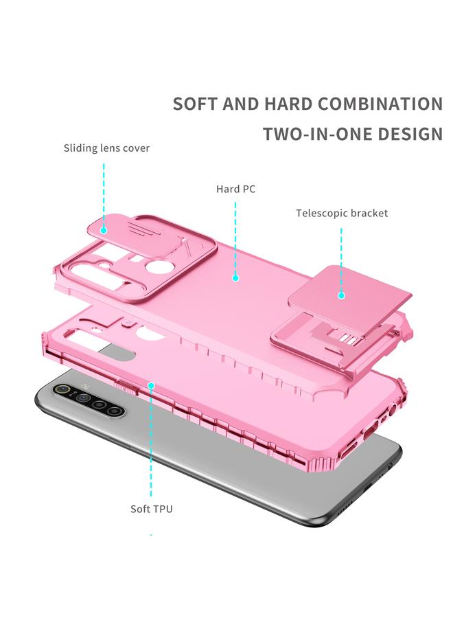 اس-توب جراب لهاتف OPPO Realme 5 / 5i / C3 مع حامل مجسم وغطاء منزلق - Image 2