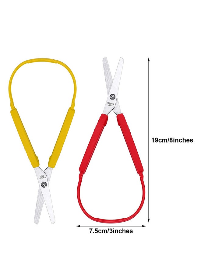 Excefore Loop Handle Colorful Grip Scissors - Image 3
