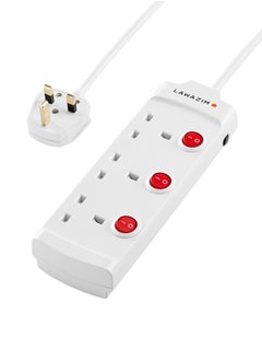 LAWAZIM Heavy duty 3 Way Extension Cable with individual port on/off buttons | 5 Meters | 2990W  - Image 1