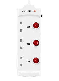 LAWAZIM Heavy duty 3 Way Extension Cable with individual port on/off buttons | 5 Meters | 2990W  - Image 2