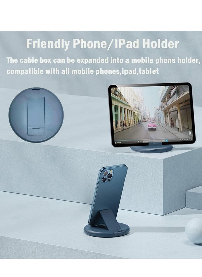 General - USB C Adapter OTG Kit, Multi Charging Cable Case Convertor USB C to iOS Device Type C Micro Adapter Data Transfer Contains Card Slot for Traveling, Use as Phone Holder,Midnight Blue - Image 1