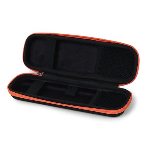 GadgetBite Black Hard Pencil Case EVA Hard Shell Pen Case Holder for Executive Fountain Pen and Stylus Touch Pen (Small)-Orange - Image 2