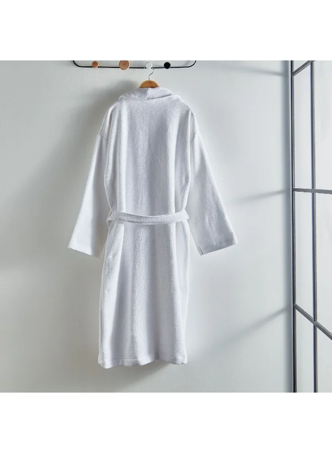 Home Box Luxe Waffle Terry Cotton Bathrobe - Xxl
