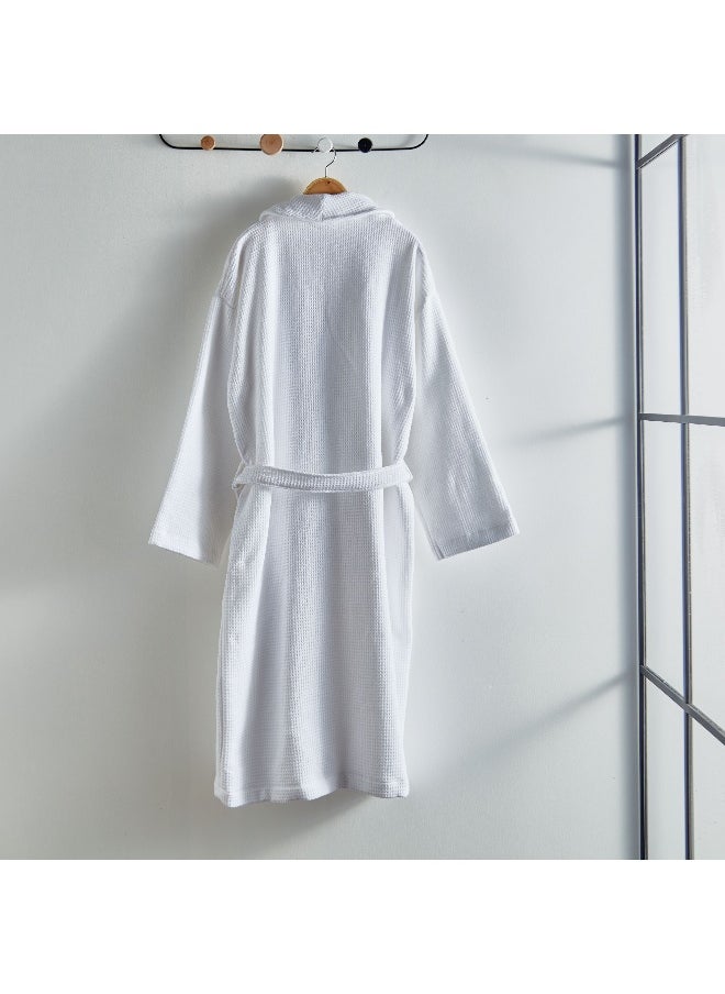 Home Box Luxe Waffle Terry Cotton Bathrobe - Xxl  - Image 2