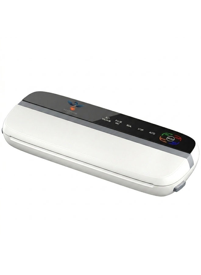 Novitson Automatic Vacuum Sealer Machine for Food Preservation 60kpa  –  NVS-7321B Automatic Air Sealing System, Food Vacuum Sealer with Strong Airtight Seal, White - Image 1