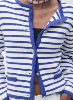 MANGO Stripped Knit Cardigan  - Image 3