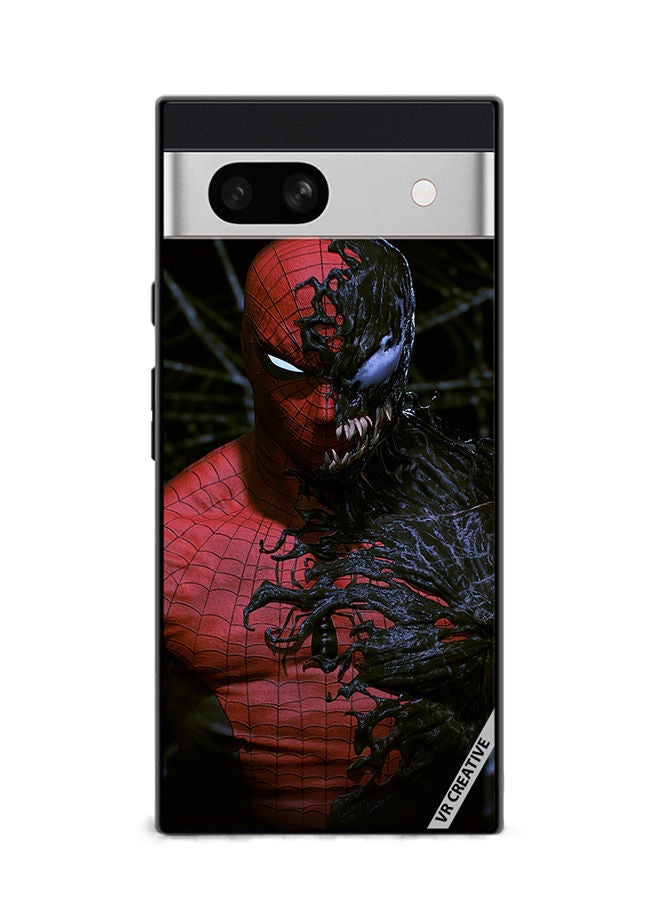 VR CREATIVE Protective Case Cover For Google Pixel 7a Spiderman Design Multicolour - Image 1