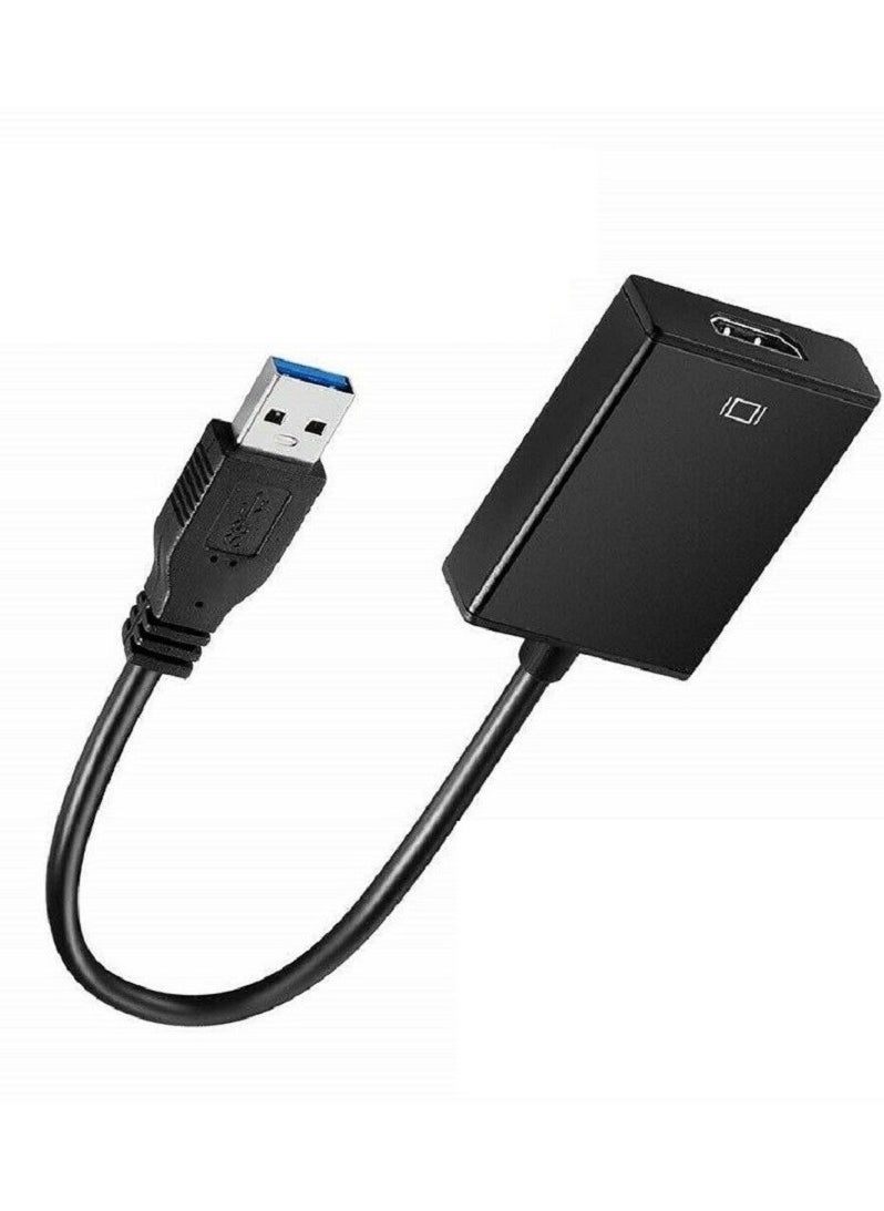 Generic - Drive Free USB to HDMI Female Converter Adapter HD Conversion Cable, Suitable for Notebook, Computer, Projector HDTV Cable - Image 1