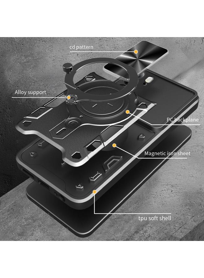 اس-توب جراب لهاتف Realme C75 4G / 14x 5G Global CD Texture Sliding Camshield حامل مغناطيسي جراب هاتف - Image 3