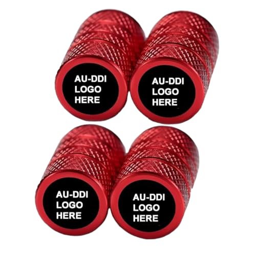Greenworld Premium Red Metal Car Tyre Valve Cap Air Cap Car Tyre Valve Stem Cap Air Covers with Logo (HYUAND-AI) - Image 1
