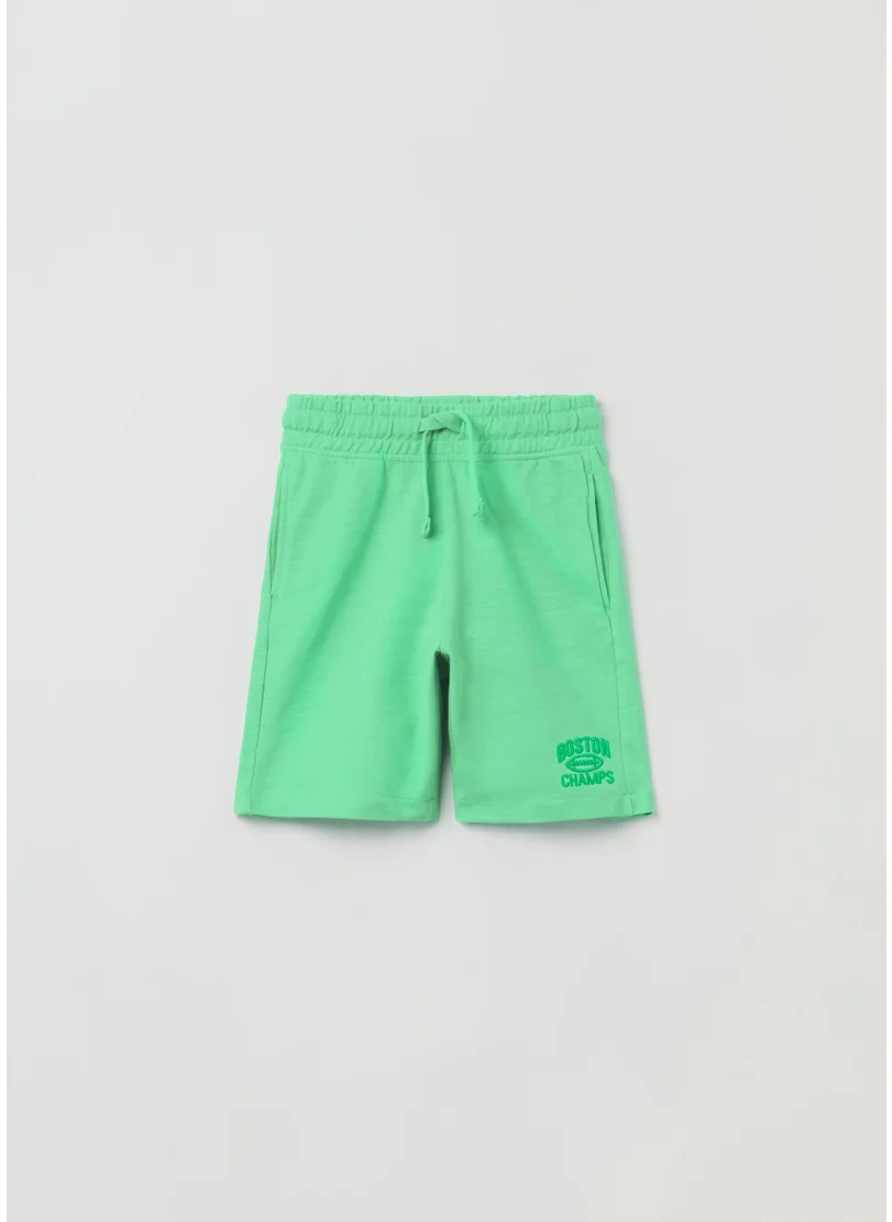 Ovs Bermuda Joggers With Rugby Embroidery