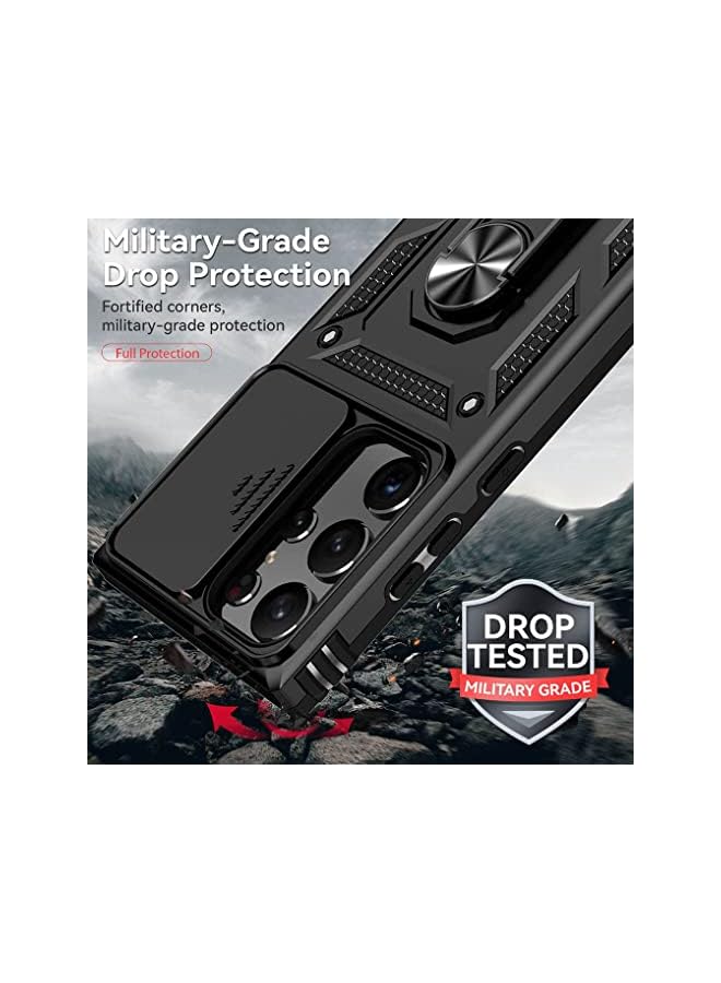 SH PROTECT TOUCH Galaxy S23 Ultra Case With Kickstand And Slide Camera Cover Military Grade Full Body Drop Tested Protective Cover For Samsung Galaxy S23 Ultra Black - Image 2