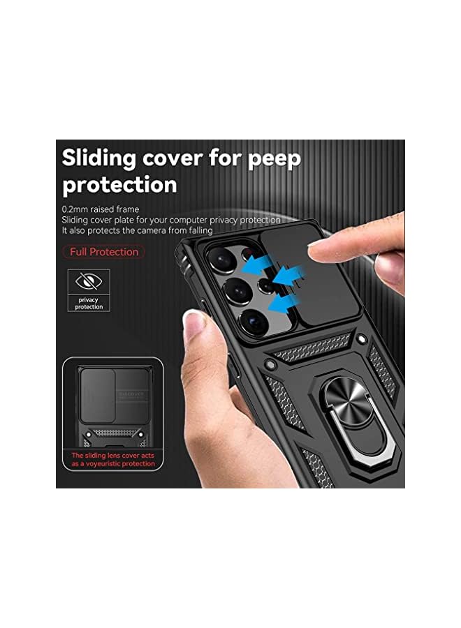 SH PROTECT TOUCH Galaxy S23 Ultra Case With Kickstand And Slide Camera Cover Military Grade Full Body Drop Tested Protective Cover For Samsung Galaxy S23 Ultra Black - Image 3
