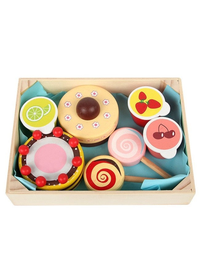 Young Music Than Wooden Early Education Play House Toys Simulation Fruit Cut To See The Game Vegetables Cut To Play Wholesale-Color:Wooden Box Snack Group - Image 1