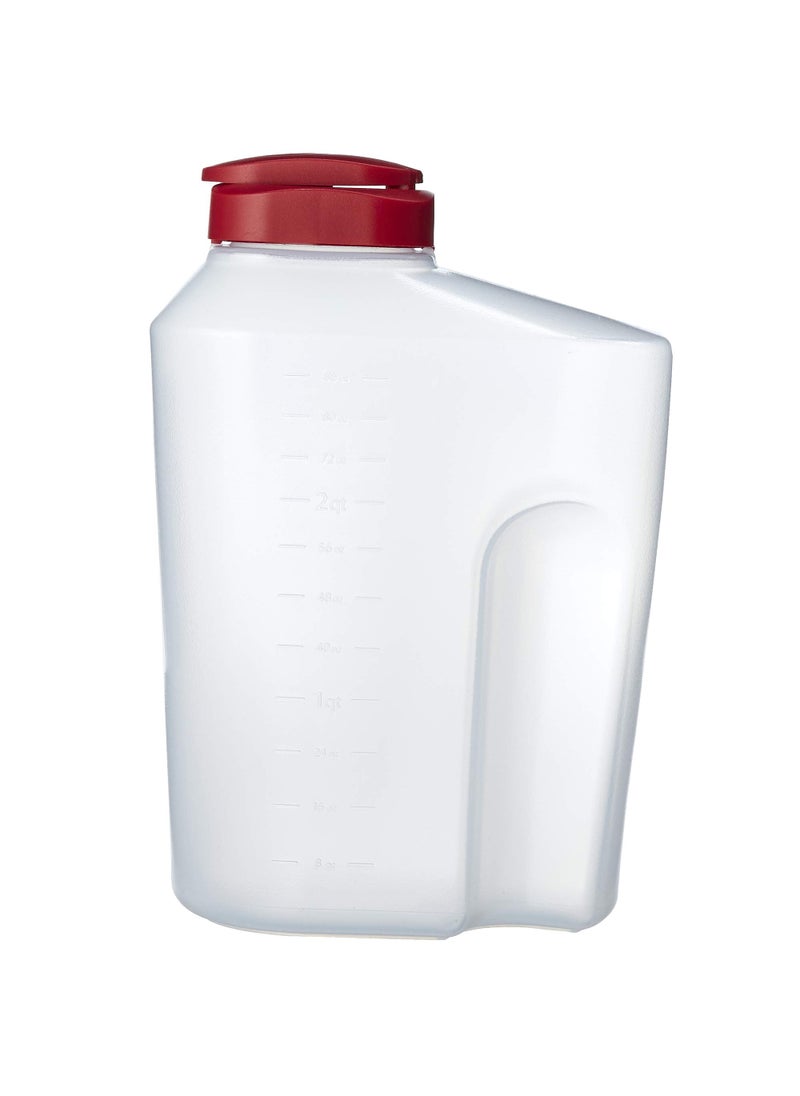 GoodCook GoodCook 1 Quart Bottle  BPA Free Mixing Pitcher with Lid Snap Lock Easy Pour Lid Drink Containers for Fridge Liquid Storage Container Jugs for Drinks Plastic Bottles with Lids 