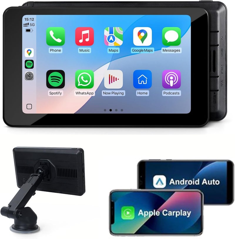 JOGANVE ستيريو سيارة محمول JOGANVE بحجم 7 بوصة مع Apple Carplay وAndroid Auto لاسلكيًا - Image 1