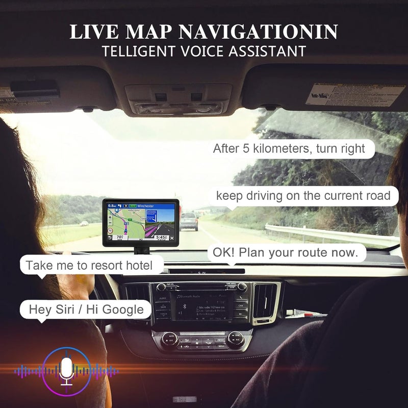JOGANVE ستيريو سيارة محمول JOGANVE بحجم 7 بوصة مع Apple Carplay وAndroid Auto لاسلكيًا - Image 5