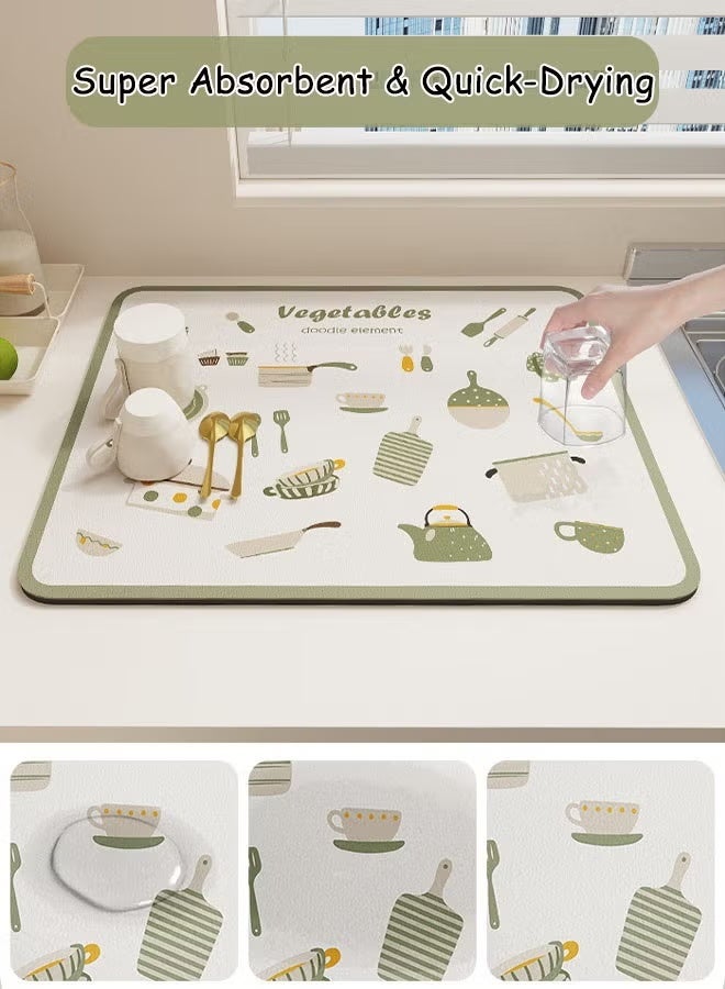 Coffee Mat, Coffee Machine Drying Mat with Non-Slip Rubber Bottom, Drying Dish Mat Place Mat Coffee Cup Mat Quick-Drying Mat for Coffee Machine, Kitchen, Sink, Tableware, Coffee Bar - Image 4