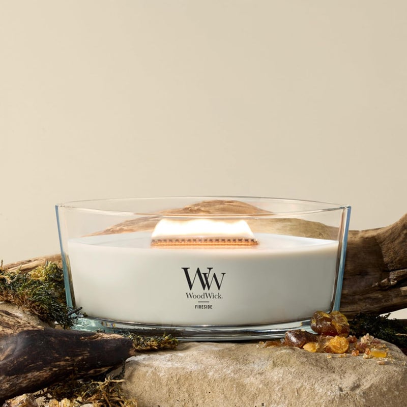 Woodwick Ellipse Scented Candle, Fireside, 16oz | Up to 50 Hours Burn Time - Image 2