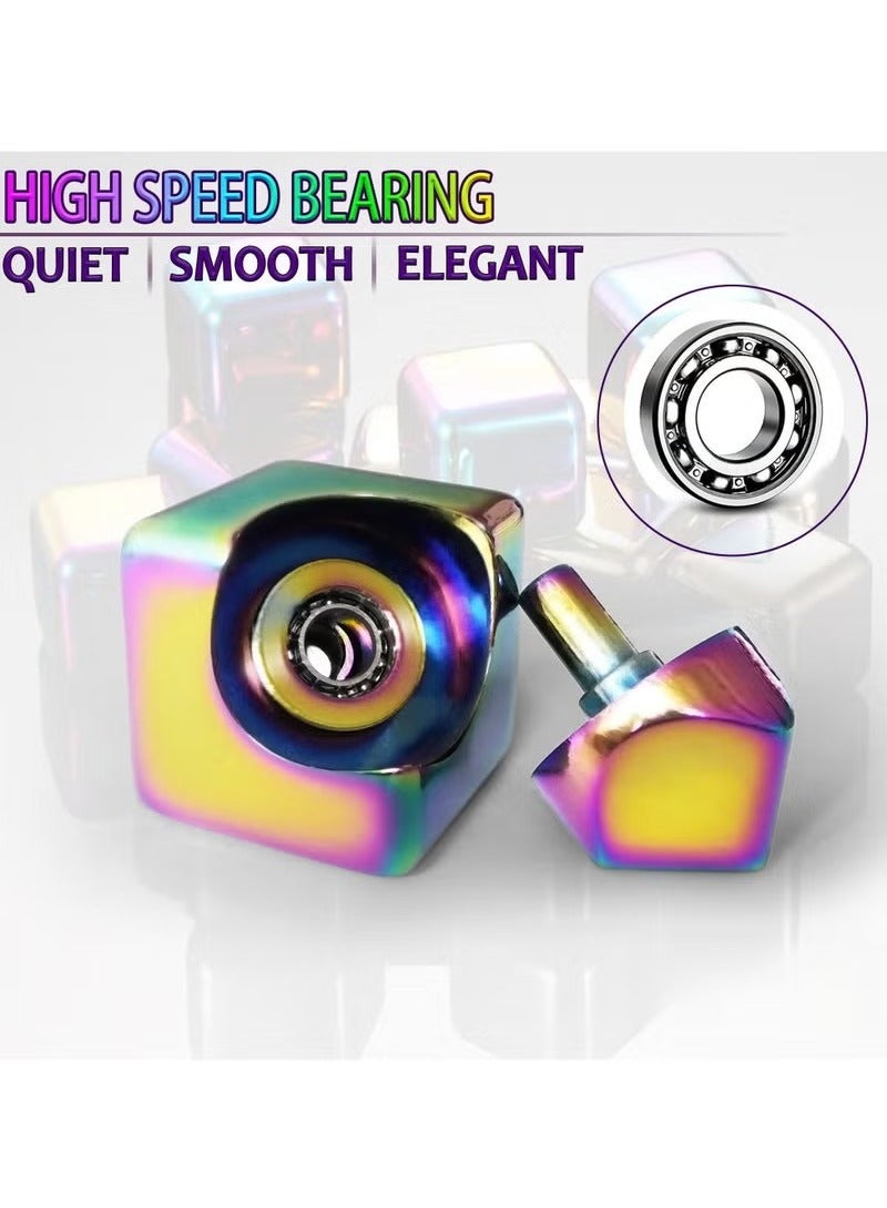 Fidget Spinner Toys Cube, Metal Edc Cool Desk Gadgets Office Toys, Small Anxiety Figette Sensory Toy, Fingears Figet Stress Gift for Kids and Adults - Image 4