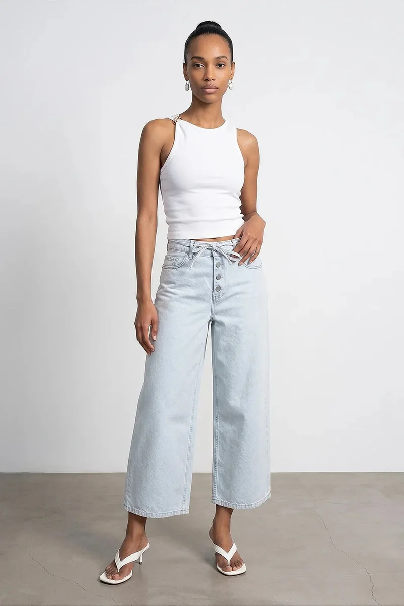 Dilvin White DILVIN Sleeveless Slim-fit Cami Blouse for Women | Best Price UAE