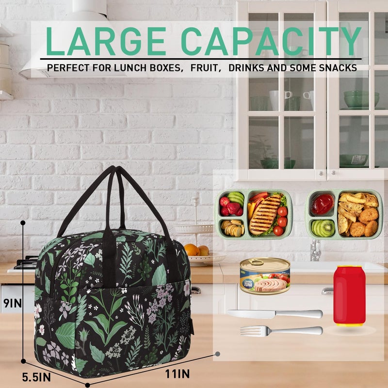 VLM Lunch Bag,Lunch Box for Women Men,Reusable Insulated Lunch Tote,Small Leakproof Cute Lunch Cooler with High Capacity for Work,Picnic,Camping - Image 2