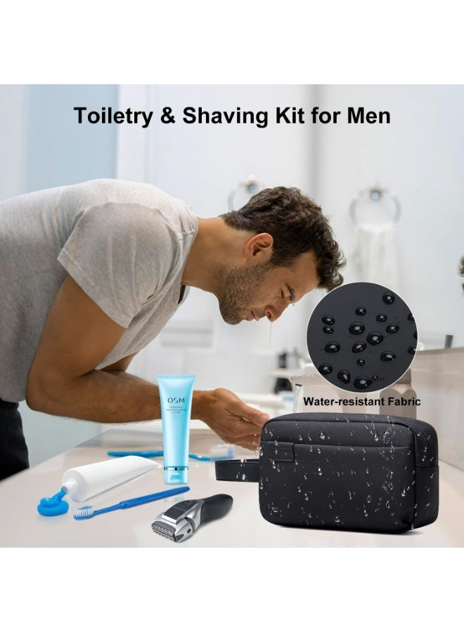 أركتيك هانتر حقيبة يد صغيرة Arctic Hunter للرجال، حقيبة كلاتش، حقيبة حمل للرجال، حقيبة سفر خفيفة الوزن من البوليستر، مجموعة أدوات الزينة للرجال، حقيبة أدوات الزينة وحقيبة النقود، حقيبة حلاقة، حقيبة مكياج للرجال والنساء، لون أسود - Image 3