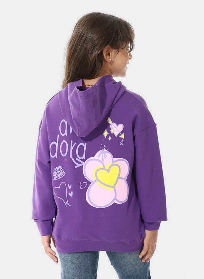 DIADORA Printed Girls Hoodie - Image 3