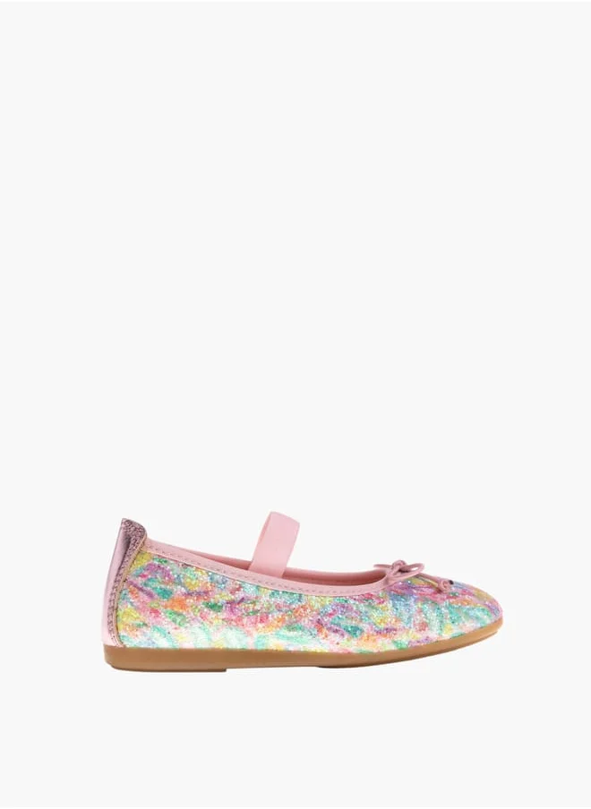 بابلوسكي Girls Bow Detail Slip-On Ballerina