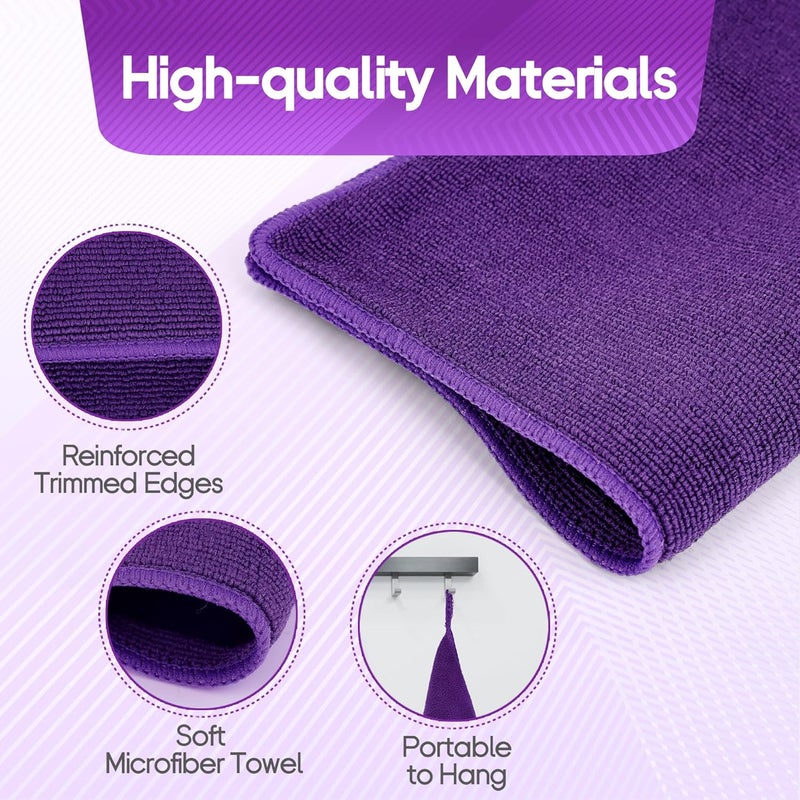 Anglekai 2PCS Clay Towel Auto Detailing, Clay Bar Towel Cloth Auto Detailing for Car (12 x 12 in) (Purple) - Image 3