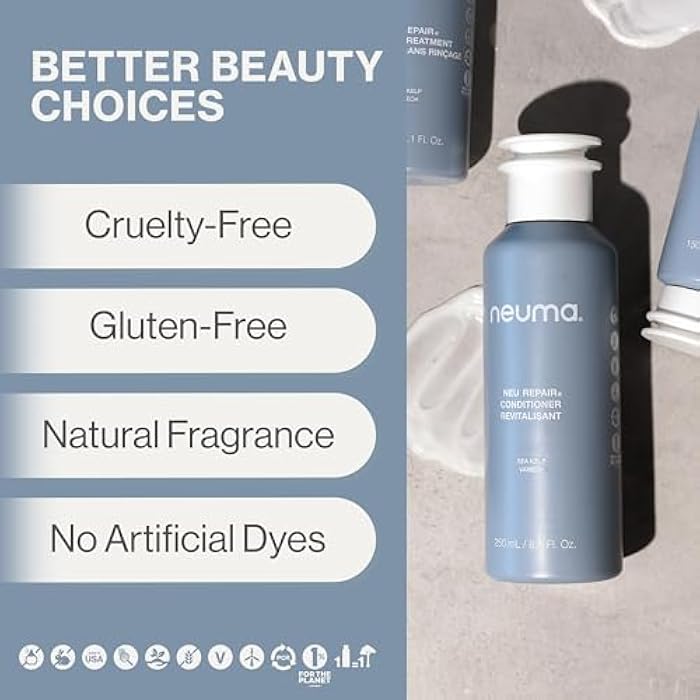 Neuma Neu Repair Conditioner - Protein Hair Treatment for Damaged Hair, Strengthens, Moisturizes, and Reduces Breakage Lemon, Lavender and Fir Needle Scent - Image 4