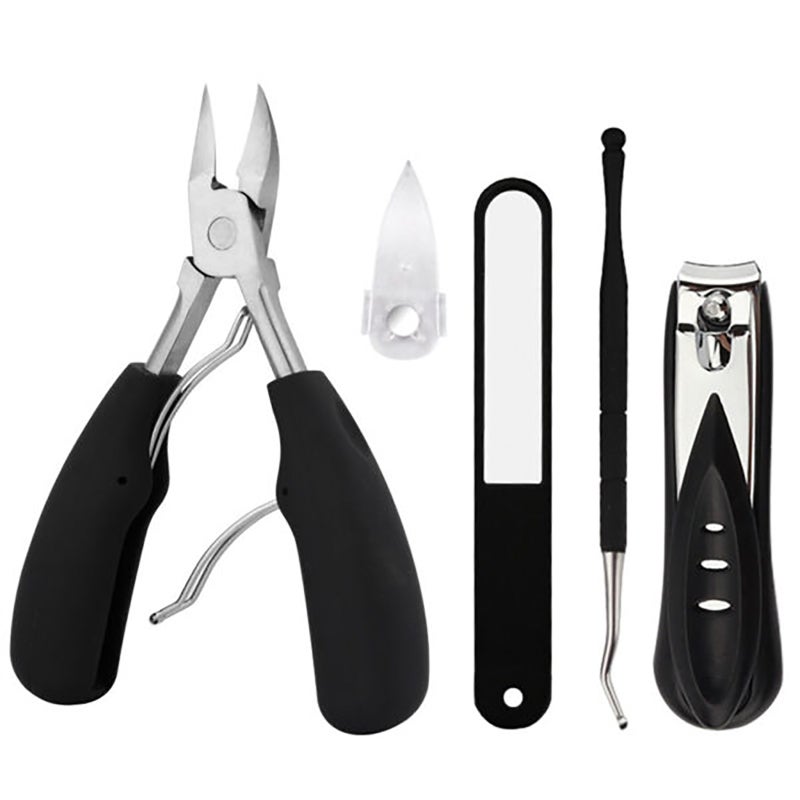 Toenail Clippers 5 Set: Precision Tip for Thick Ingrown Toenails - Nail Groove Cleaning Nail Tools for Paronychia Onychomycosis Sufferers - Image 1