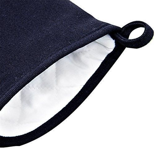 DoMii Extra Long Silicone Oven Mitts Heavy Duty Commercial Grade Oven Mitts Heat Resistant BBQ Gloves with Quilted Cotton Lining 2 Pack - Image 5