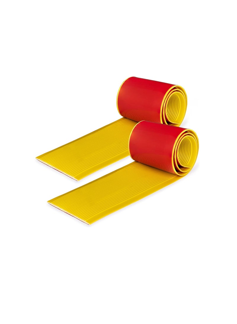 Excefore 2x39in Heavy Duty Anti Slip Stair Treads(2-Pack) Waterproof Outdoor/Indoor Non Skid Tape for Stairs Adhesive Rubber Grip Strips for Steps Ramps - Image 1