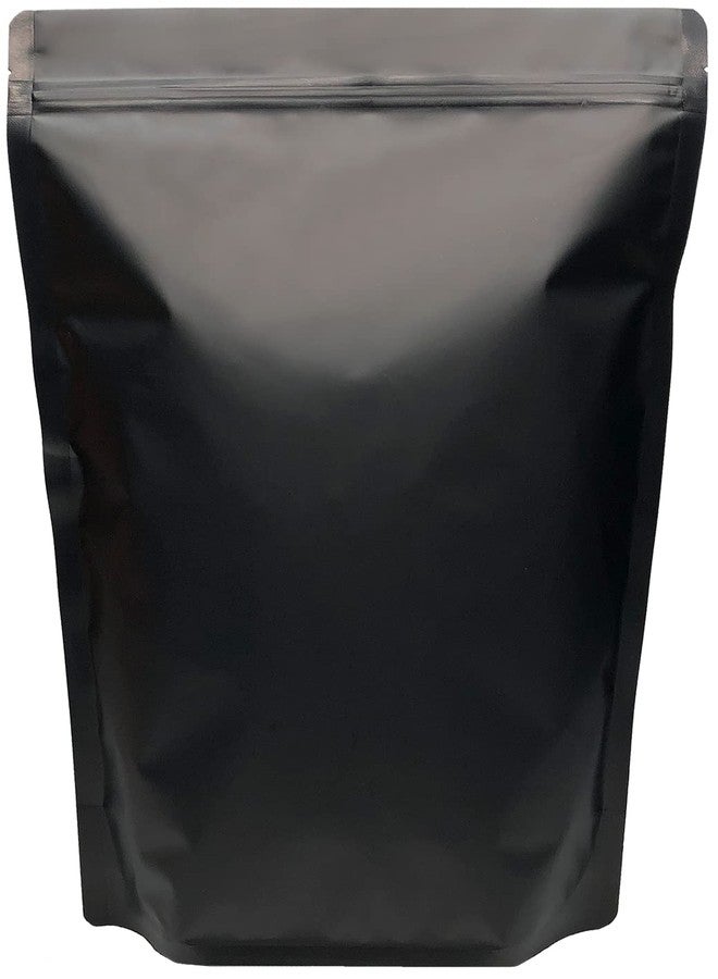 Chamigon 50 Pack 1 Gallon Matte Black Stand Up Food Storage Bags – 5 Mil 10x14 Inches Resealable Food Storage Zipper Pouch Bag, Large Heat Sealable Plastic Foil Packaging Pouches - Image 1