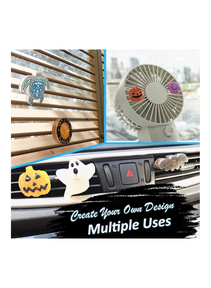 20 قطعة من مشابك تزيين هواء السيارة برائحة العطر مع رأس مربع لتثبيتها في فتحات التهوية. - Image 4