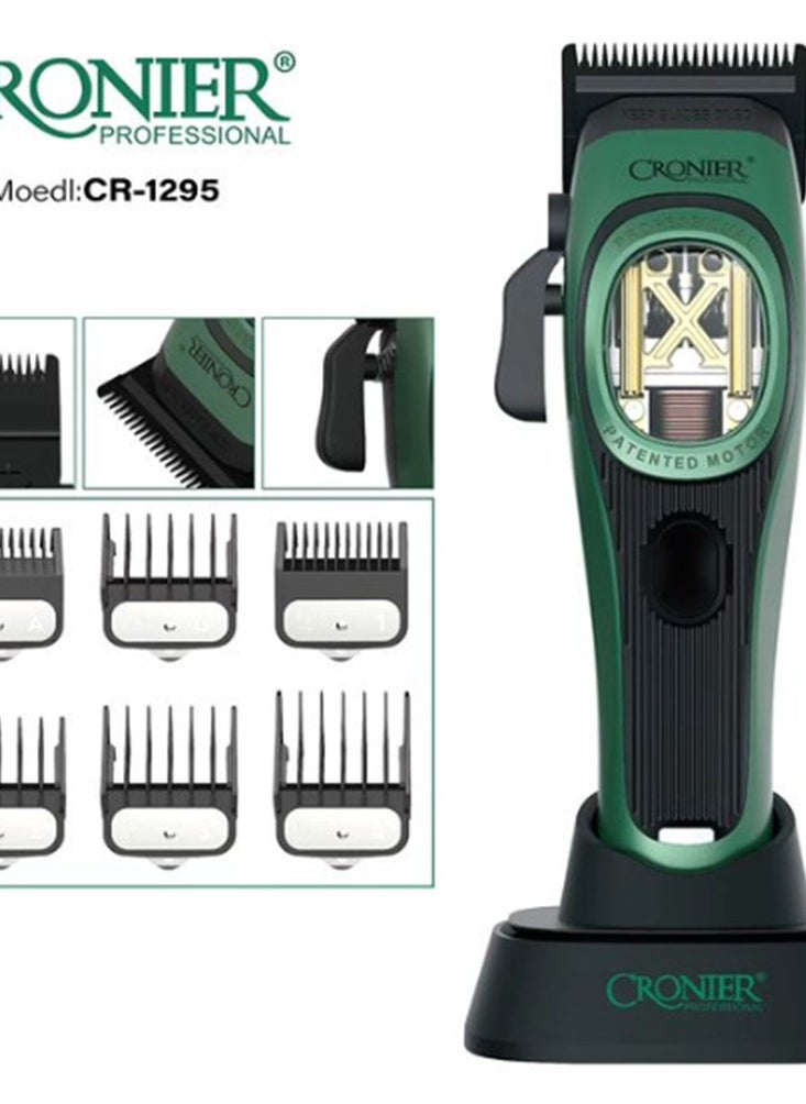 كرونير ماكينة قص الشعر الاحترافية CRONIER، 2500 مللي أمبير - CR-1295  - Image 1