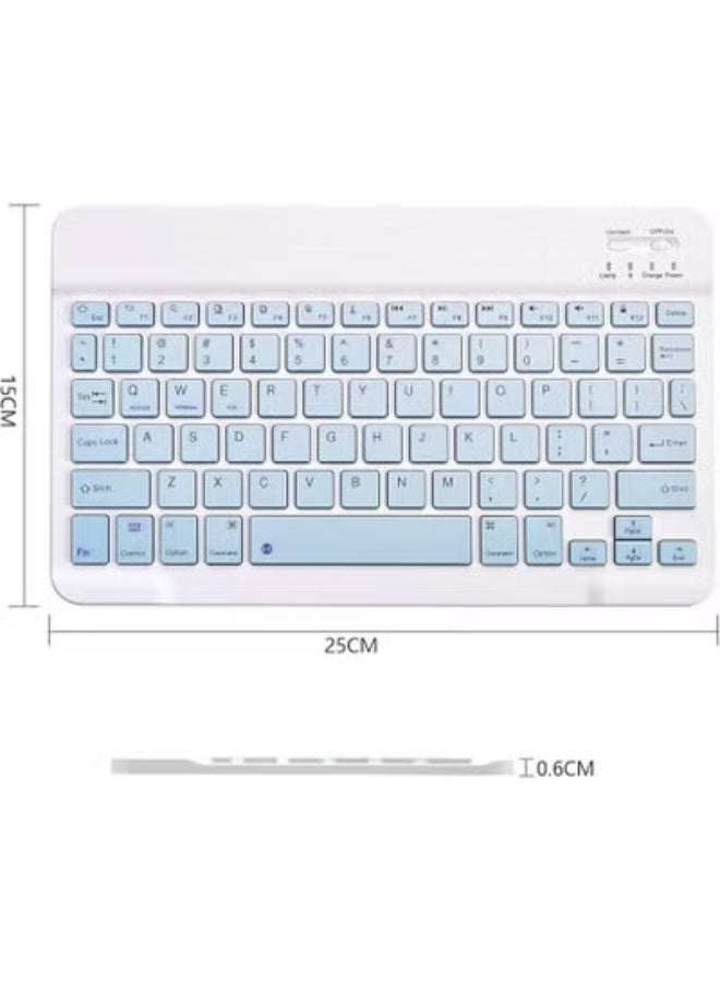 Wireless Keyboard, Mini Portable Bluetooth Keyboard, Ultra Slim Quiet Ergonomic Keyboard with Rechargeable Battery for iOS, Android and Windows - Image 2