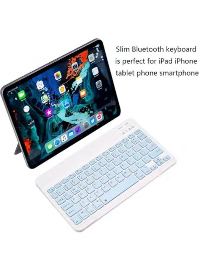 Wireless Keyboard, Mini Portable Bluetooth Keyboard, Ultra Slim Quiet Ergonomic Keyboard with Rechargeable Battery for iOS, Android and Windows - Image 5