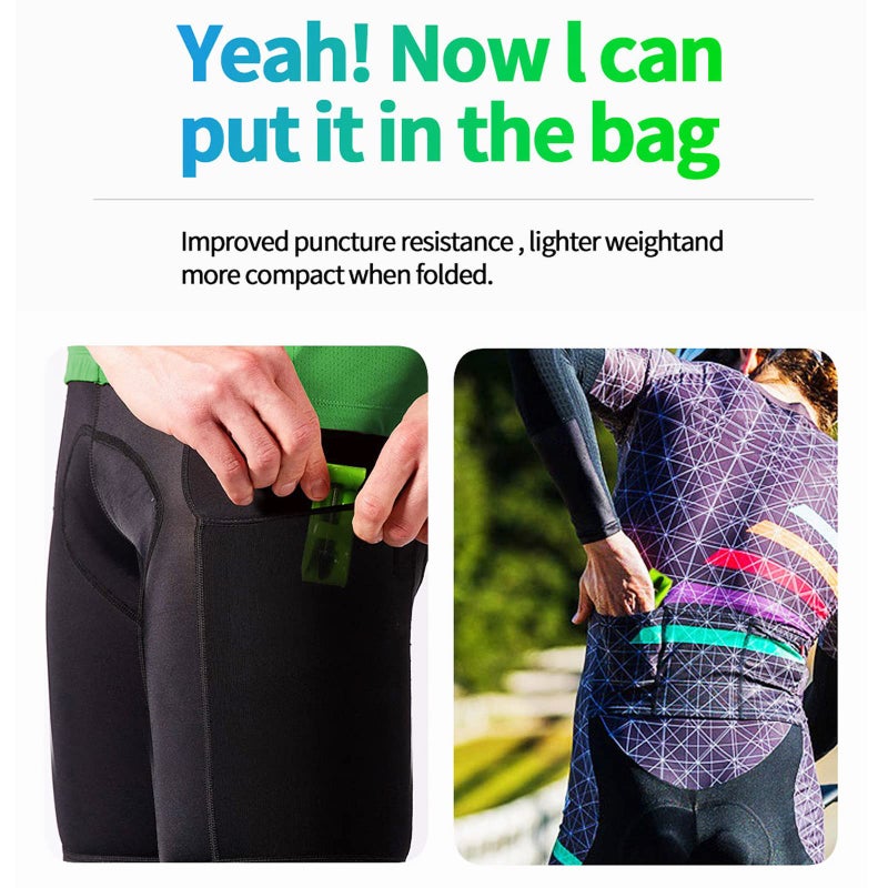 CYCLAMI 2-Pack 700C Bike Inner Tube Ultralight 1.34oz/38g TPU Road Bicycle Tire 28'' 700 x 18 23 25 28 30 32C Metal Presta Valve FV 3.15''/80mm Super Light for Adult (4*Bike Tube Patch Repair Kit) - Image 4