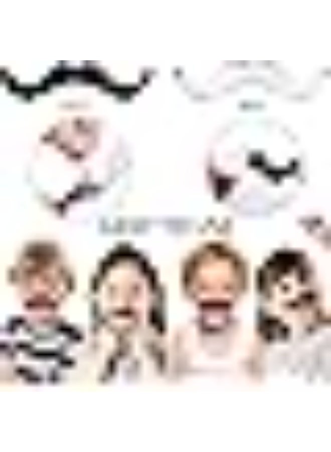 Fake Moustache Costume, Black Color Self Adhesive Whisker For Party, Birthday, Christmas, Halloween Costume Accessory, Funny Face Hair Decoration For All (Shape 5) - Image 3