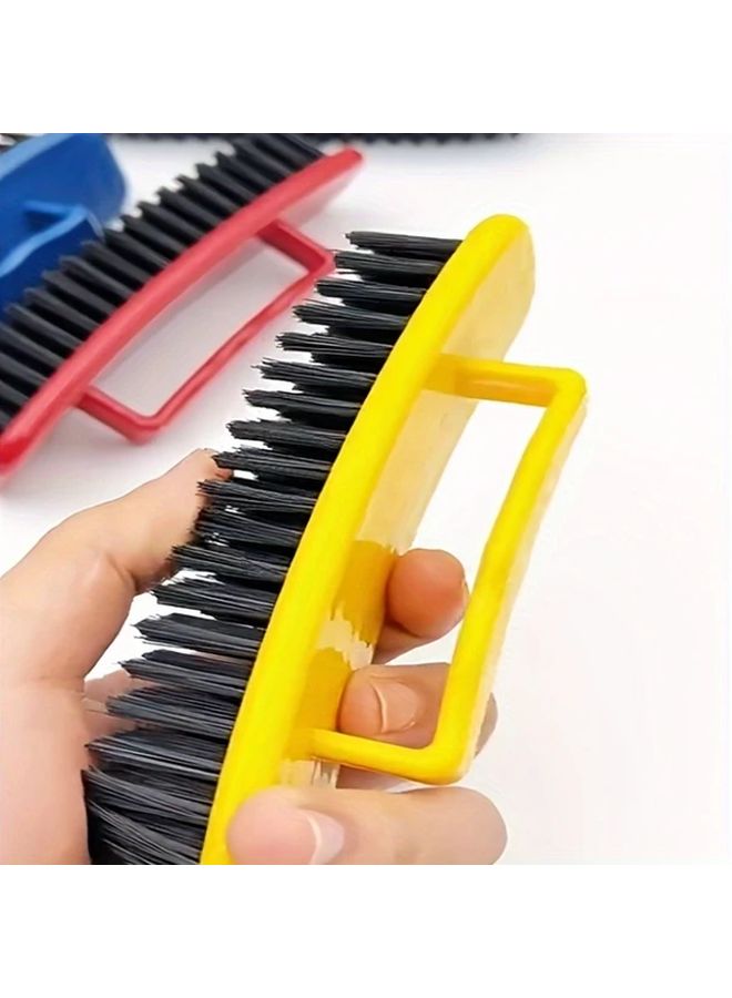 Red Curved Cleaning Brush Hard Bristles For Shoes Laundry Kitchen Bathroom Tiles - Image 5