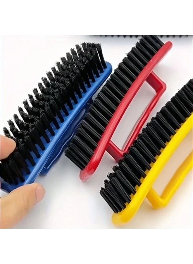 Red Curved Cleaning Brush Hard Bristles For Shoes Laundry Kitchen Bathroom Tiles - Image 2