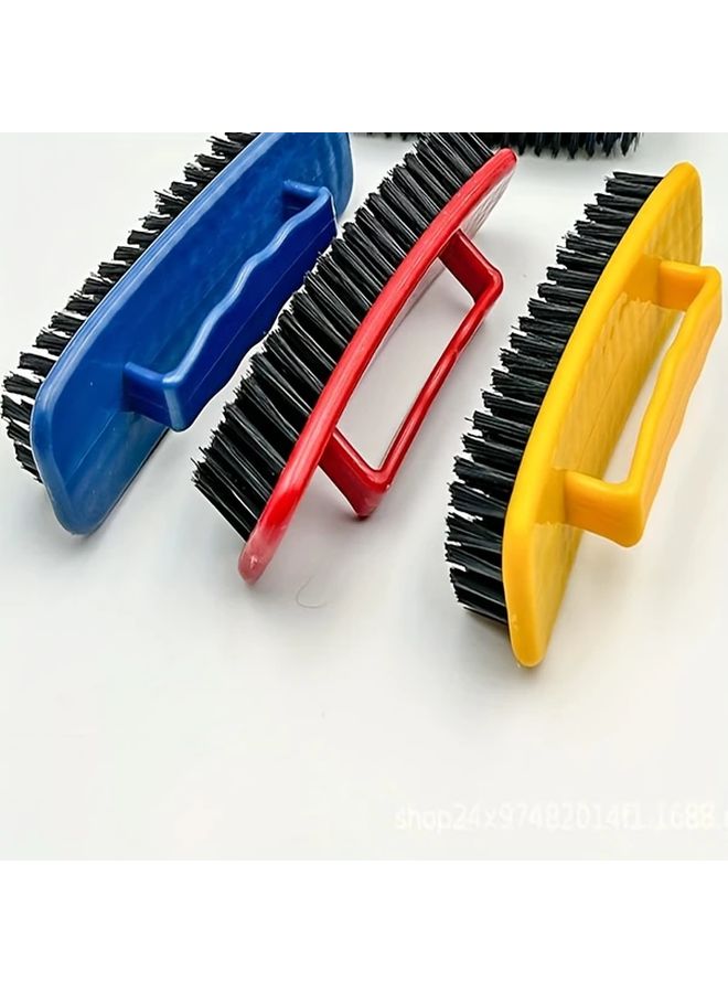 Red Curved Cleaning Brush Hard Bristles For Shoes Laundry Kitchen Bathroom Tiles - Image 3
