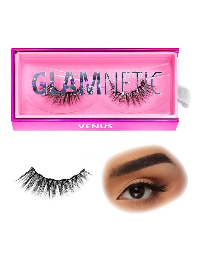 Glamnetic - Magnetic Eyelashes Venus ; Short Magnetic Lashes, 60 Wears Reusable High Volume Faux Mink Lashes, Cat Eye, 3D Natural Look 1 Pair - Image 1